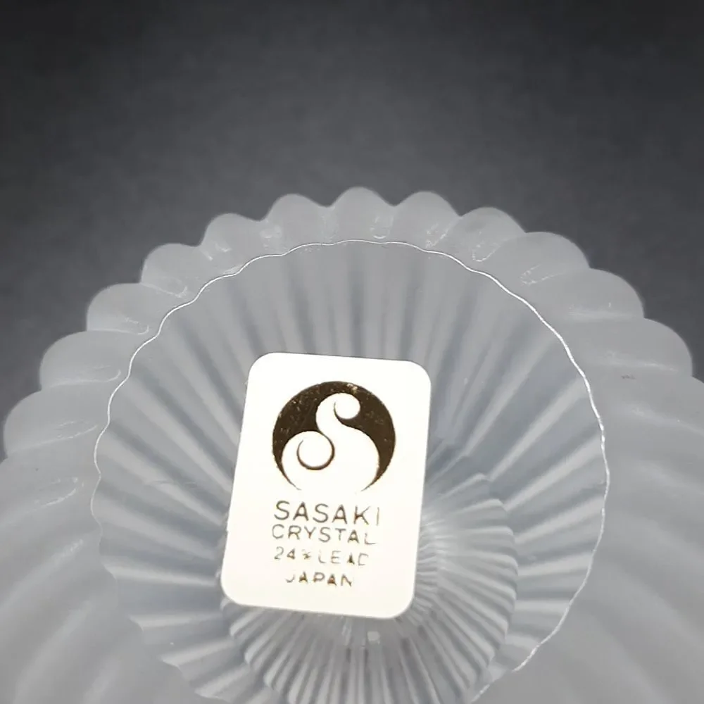 Vintage Sasaki crystal candle holders
